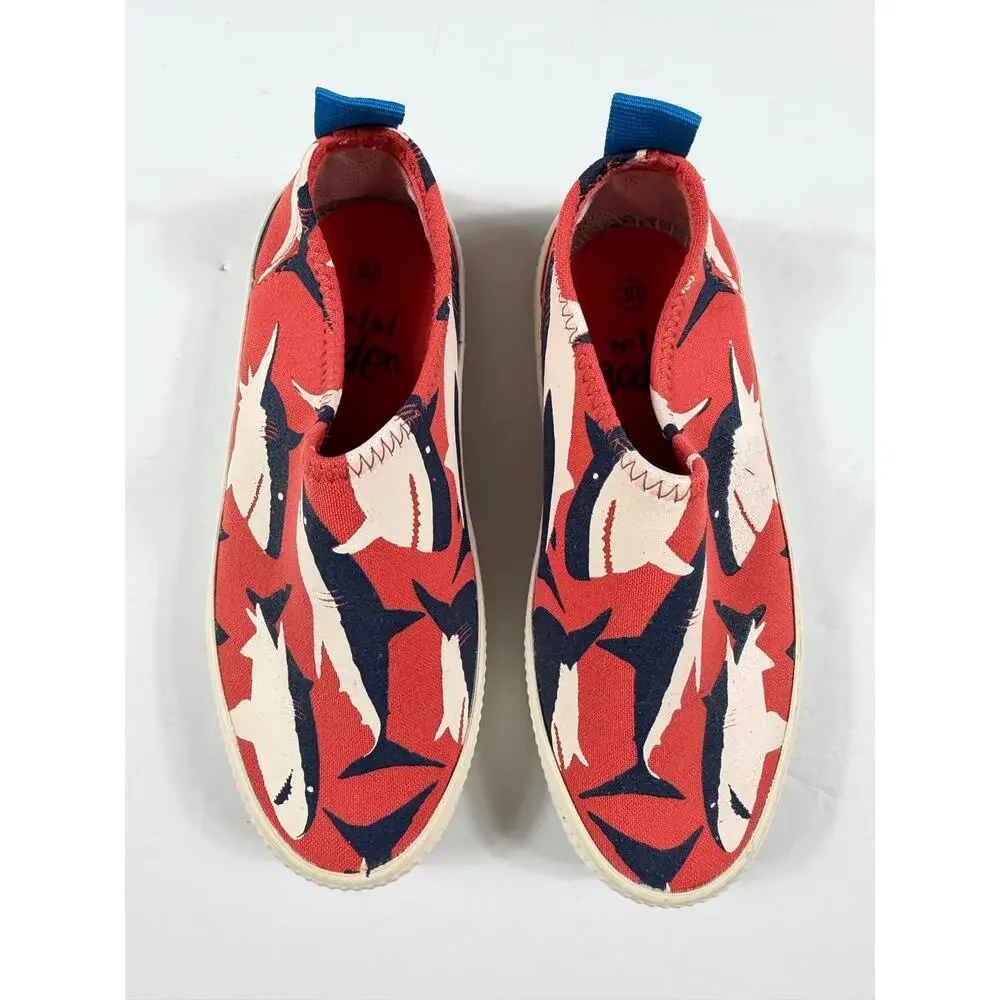Mini Boden Shark Water Sand Slip-On Sneakers Red Size US 12 / EU 30